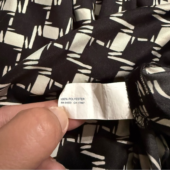 Gap Black White Houndstooth Tie Waist Tank Top - Picture 6 of 6